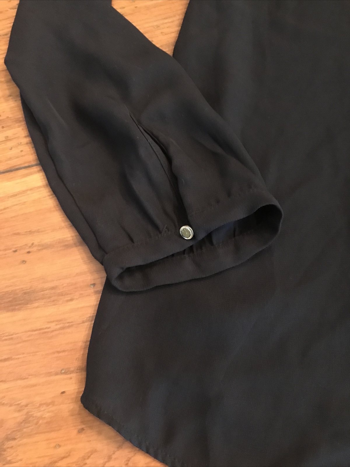 Medium Dynamite Sheer Adjustable Shoulder Strap Cold Shoulder Black Top