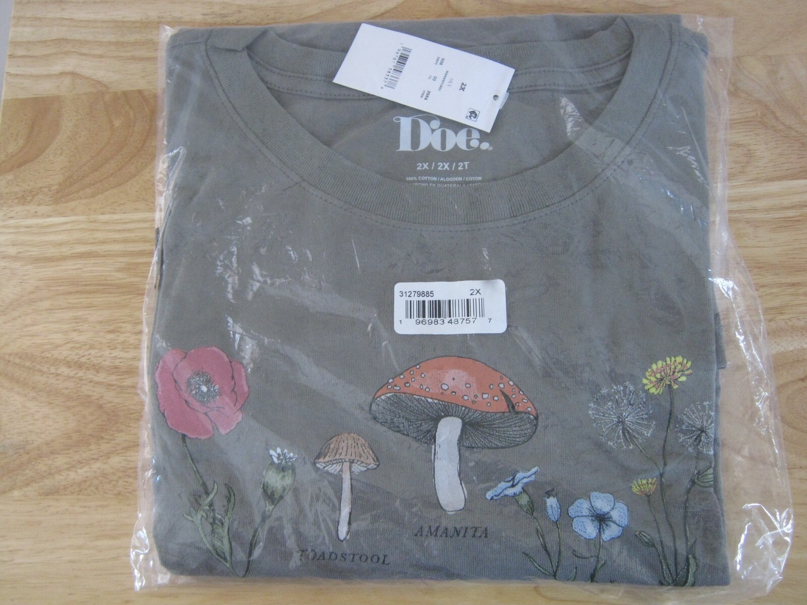 Mushroom Graphic Tee Shirt Size 2X NEW Mad Engine Doe