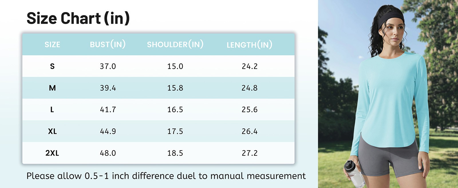 Women’s UPF 80+ UV Shirts Long Sleeve Workout Sun Shirt Outdoor Gym Hiking Tops