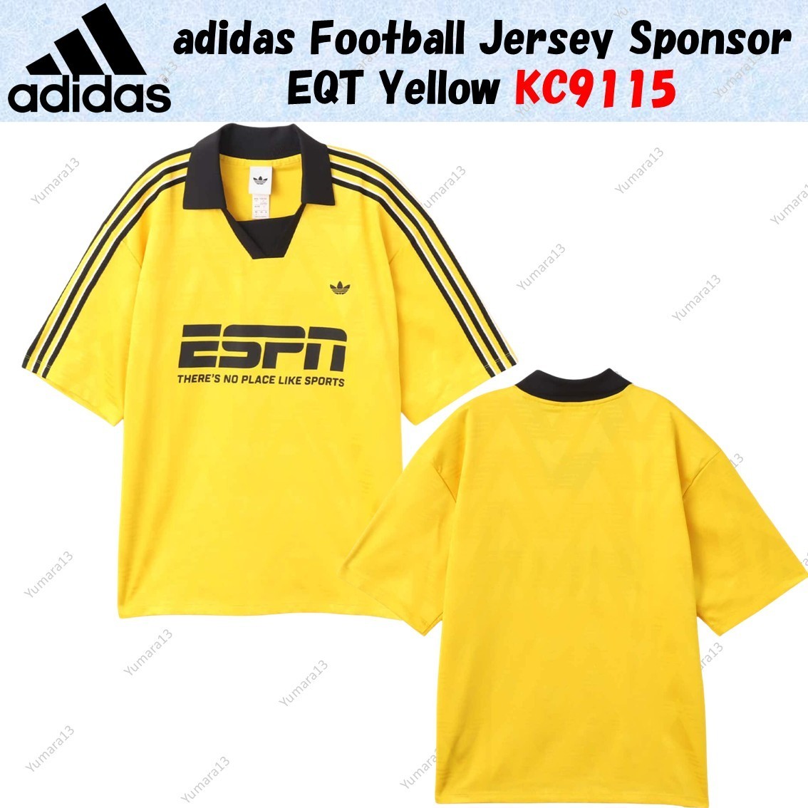 adidas Football Jersey Sponsor EQT Yellow KC9115 Japan Size