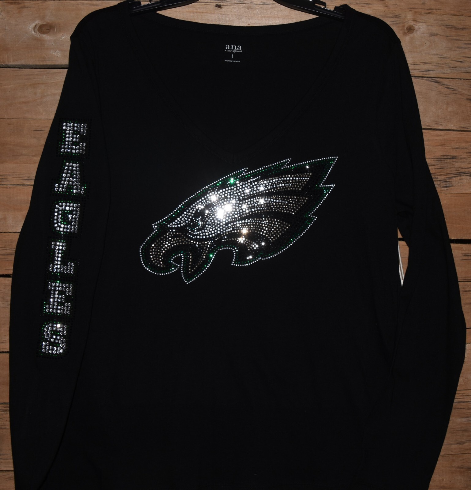 Philadelphia rhinestone bling long sleeved shirt XS S M L XL XXL 1X 2X 3X 4X 5X