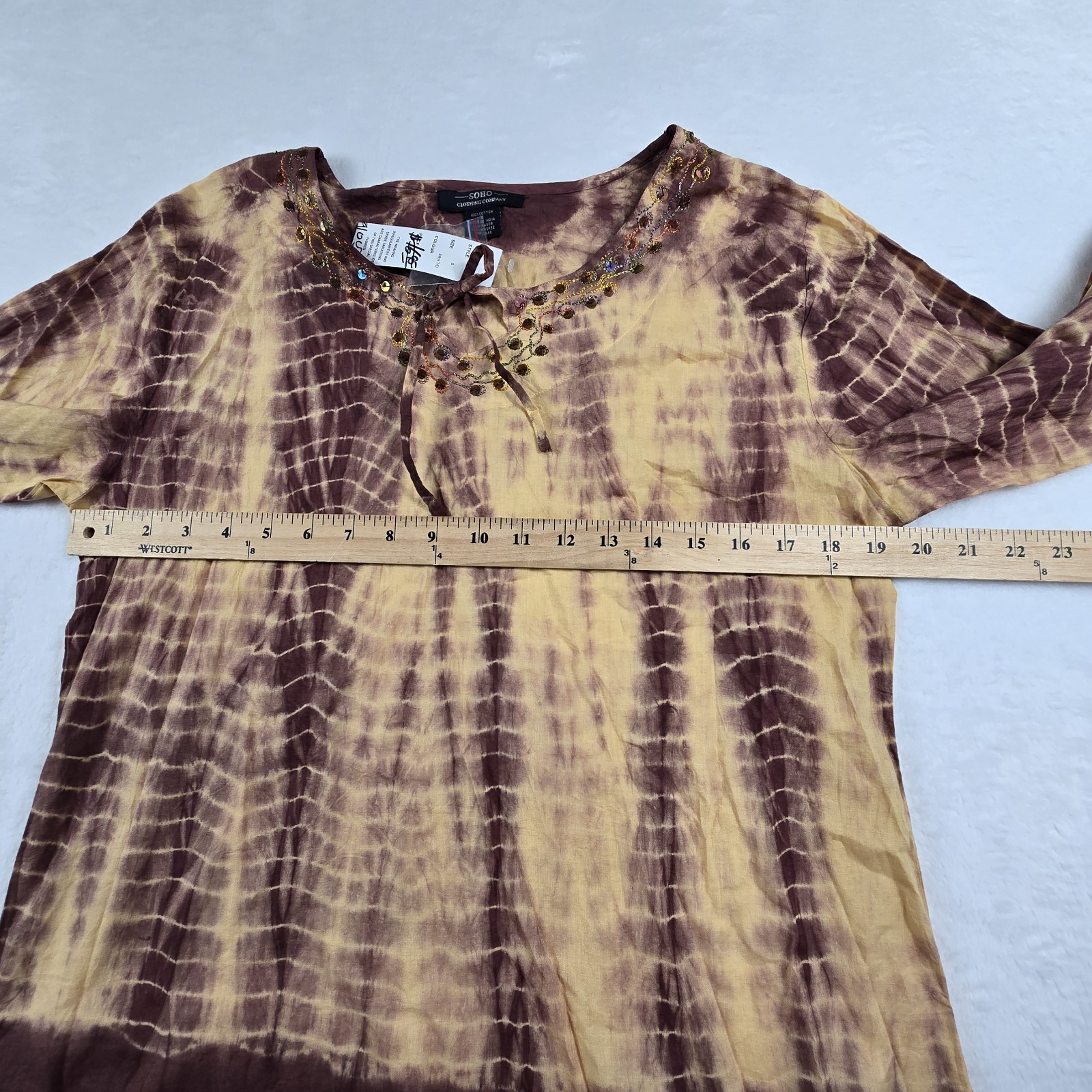 Soho Clothing Company Boho Tie Dye Women’s Size Small Top New