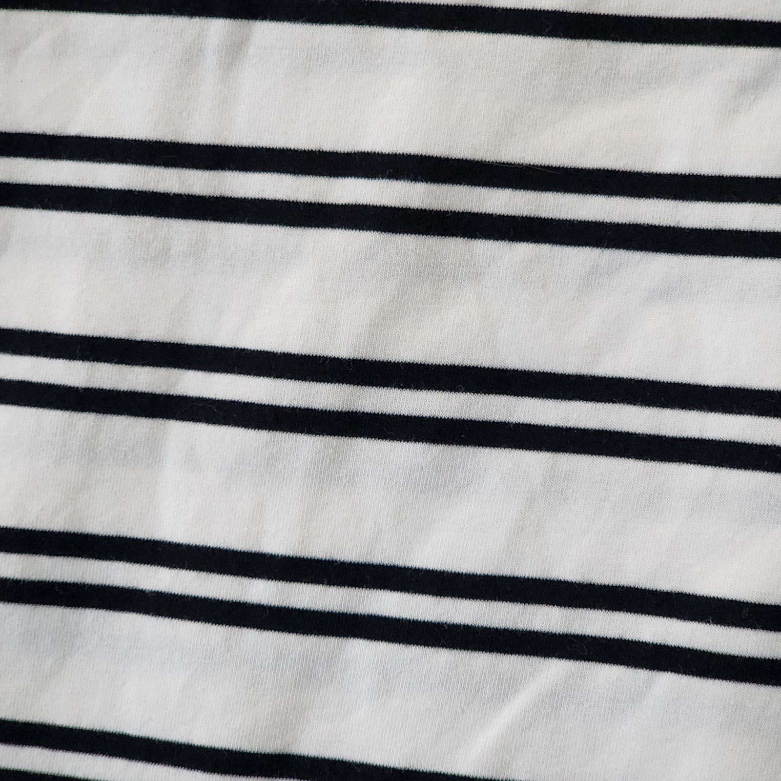 Three Dots Top Womens Size Small Black White Striped Scoop Neck Long Sleeve Tee