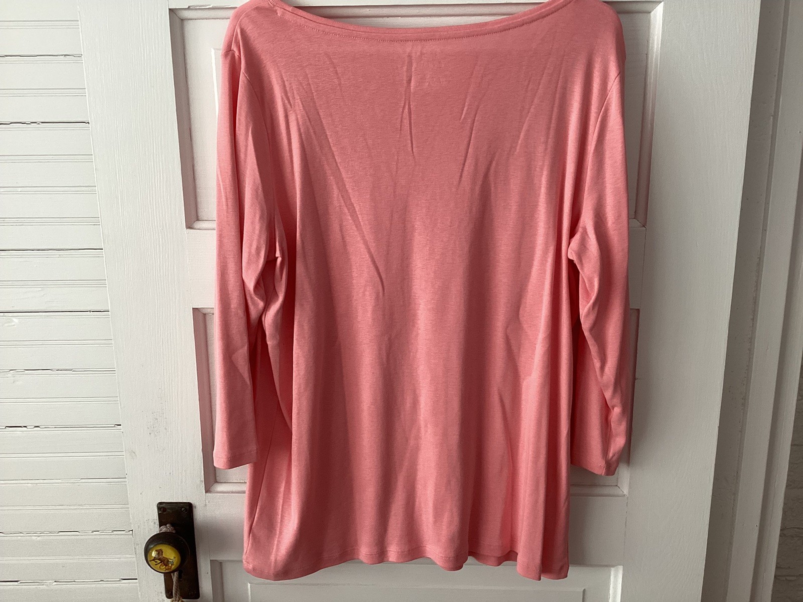 TALBOTS Top with 3/4 Sleeve, Bateau Neckline Sz 1x