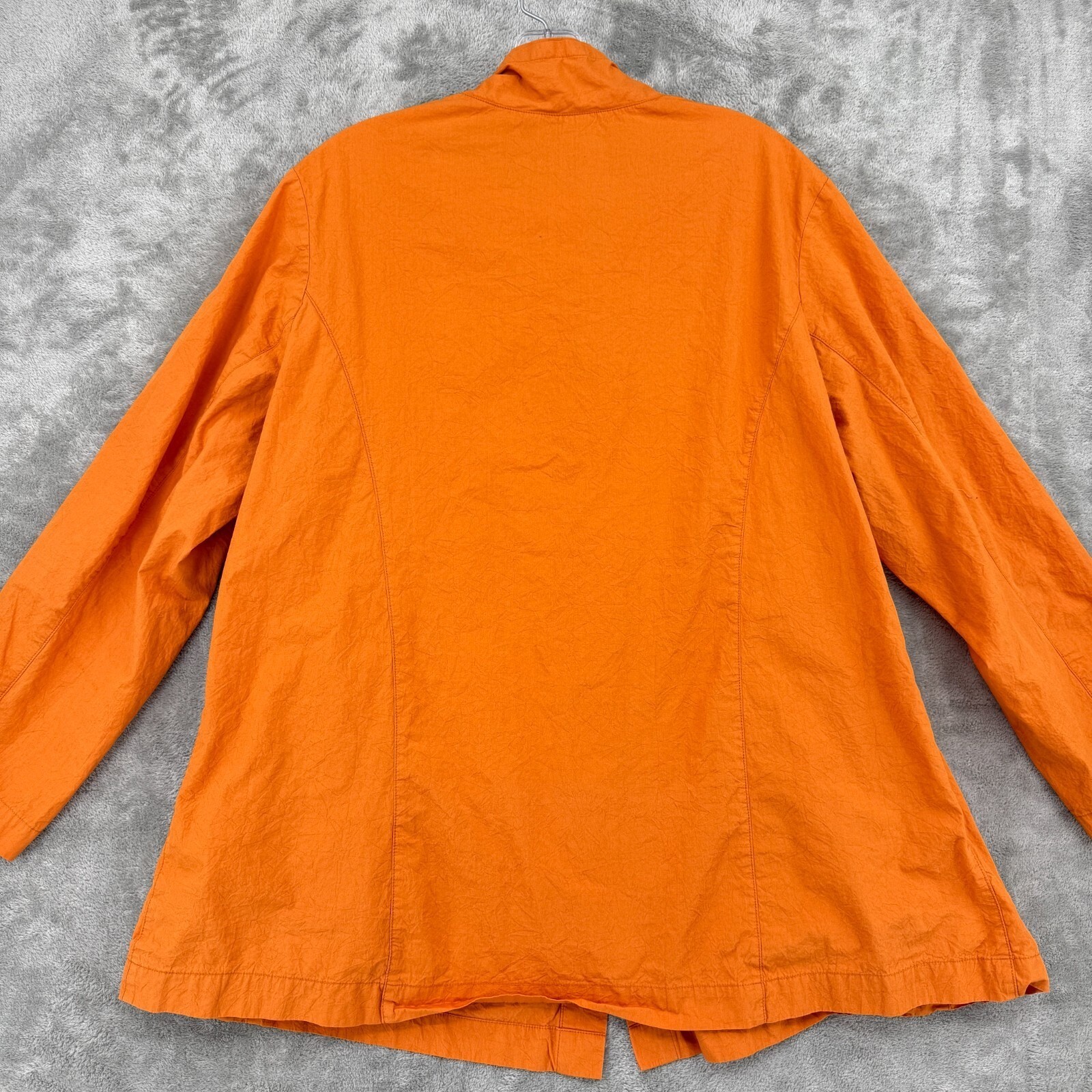 Sophie Finzi New York Top Womens Medium Lagenlook Tunic Pockets Boho Boxy Orange