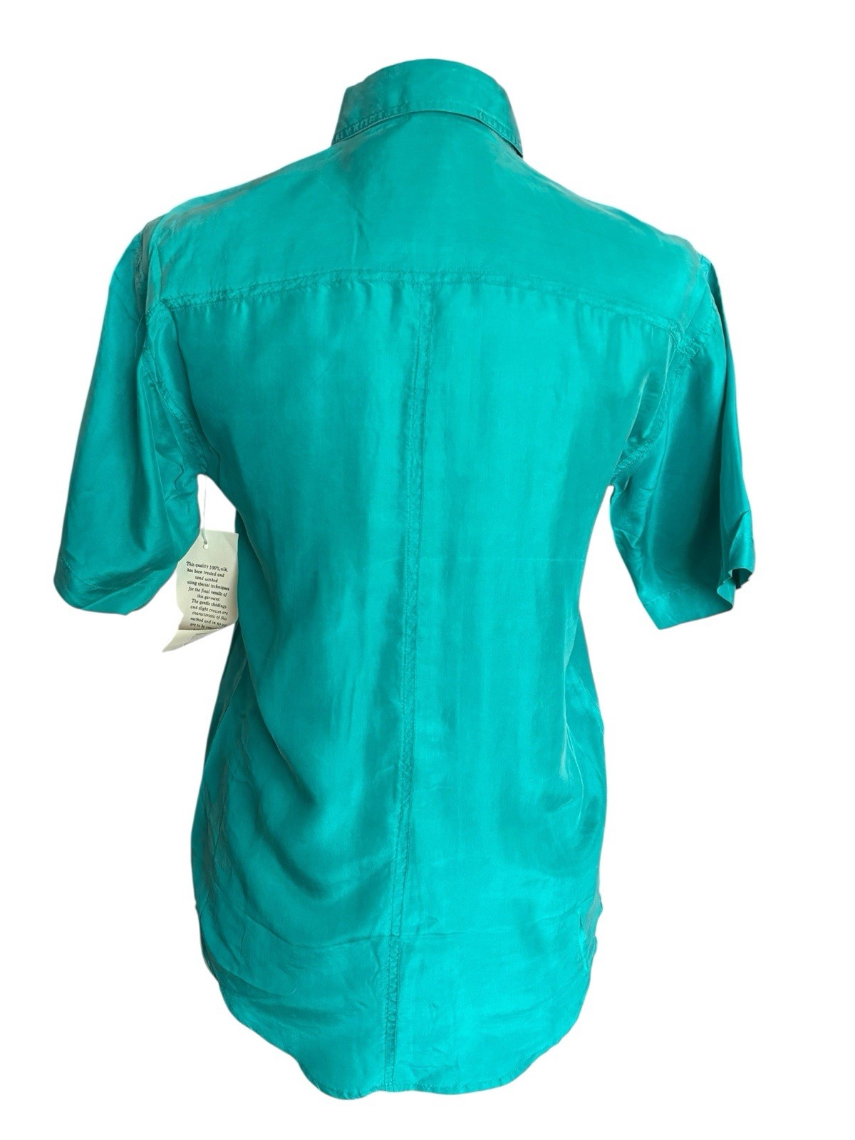 Silk Mist Vintage 100% silk Size Small Top Blouse Women’s Green NWT