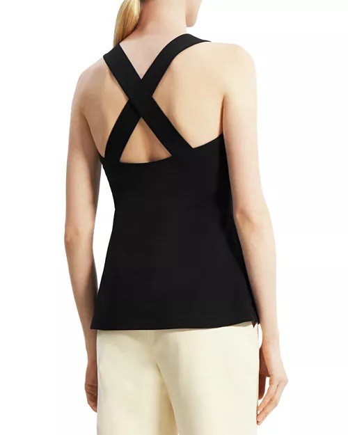 NWT Theory Crossback Sleeveless Top In Precision Ponte Size M