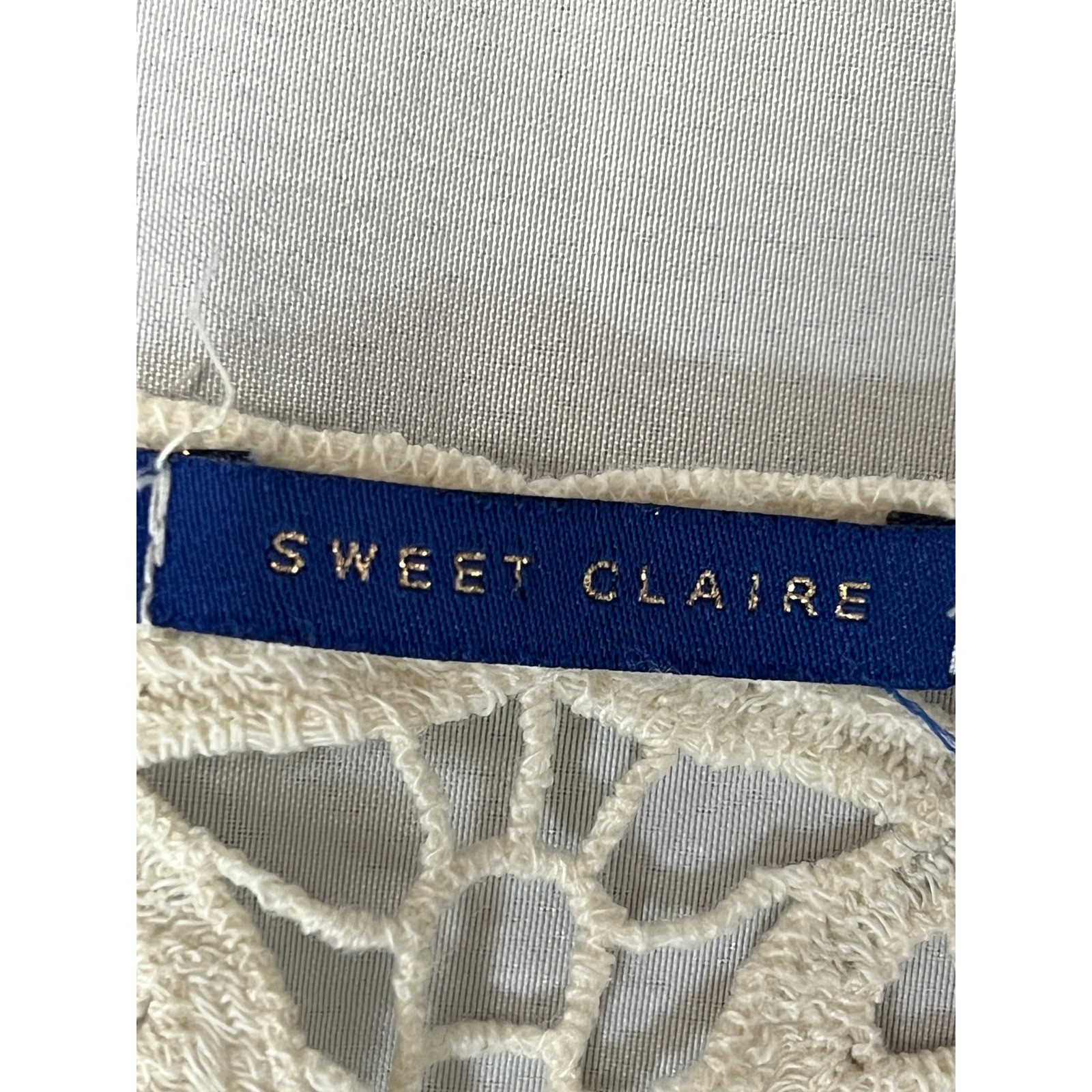 Sweet Claire Womens Black White Striped Crochet Back Ribbed Tank Top Coastal SM