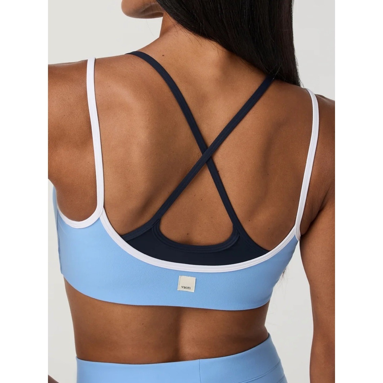 VUORI Daily Layered Bra Oasis Blue Women’s Size Small NWT 💙