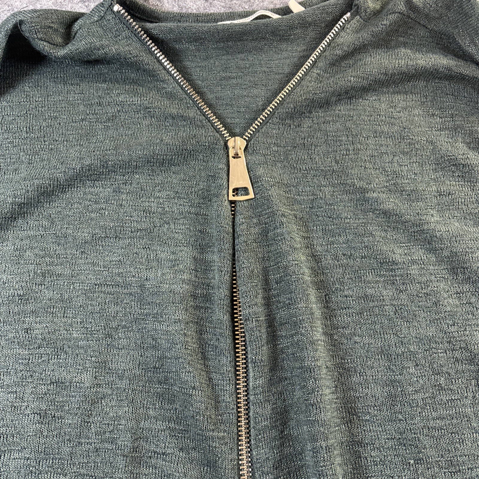 Soft Surroundings Knit Pullover Top Women’s 3X Green Henley 1/4 Zip Lagenlook