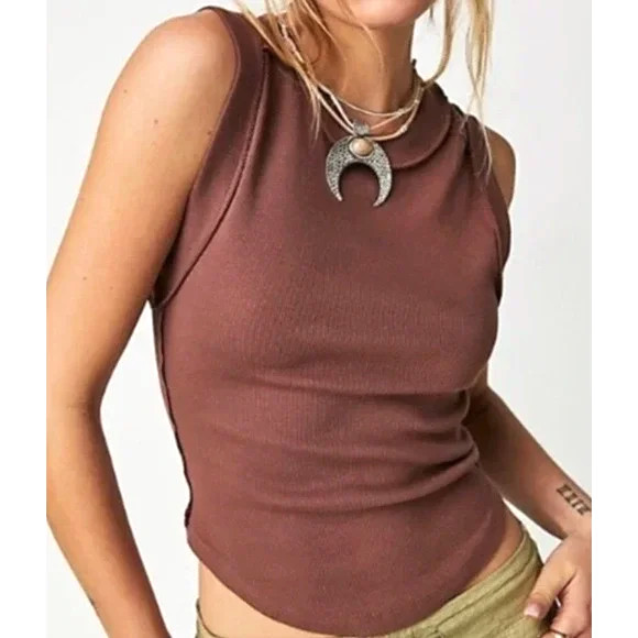 Free People We The Free Women’s Kate Ribbed Tank Top size XS