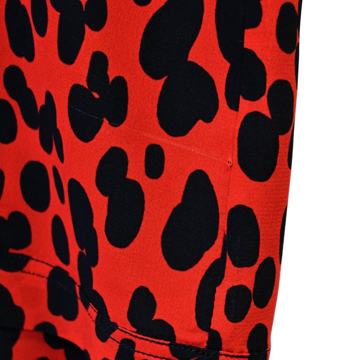 Givenchy Paris Red Black Animal Print Silk Top Size 38 Approx US 6