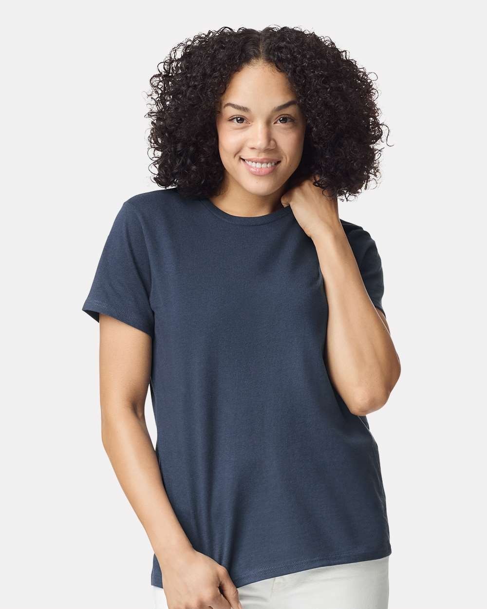 Gildan Womens Plain T Shirt Solid Cotton Short Sleeve Blank Tee Top Shirts G500L