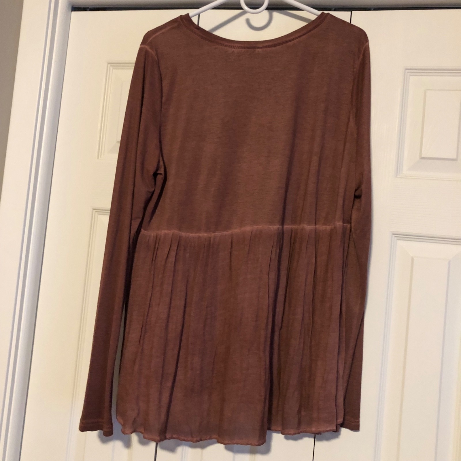 NWT Papermoon Burgundy Tunic Top Women’s Size Large Boho Romantic Flowy