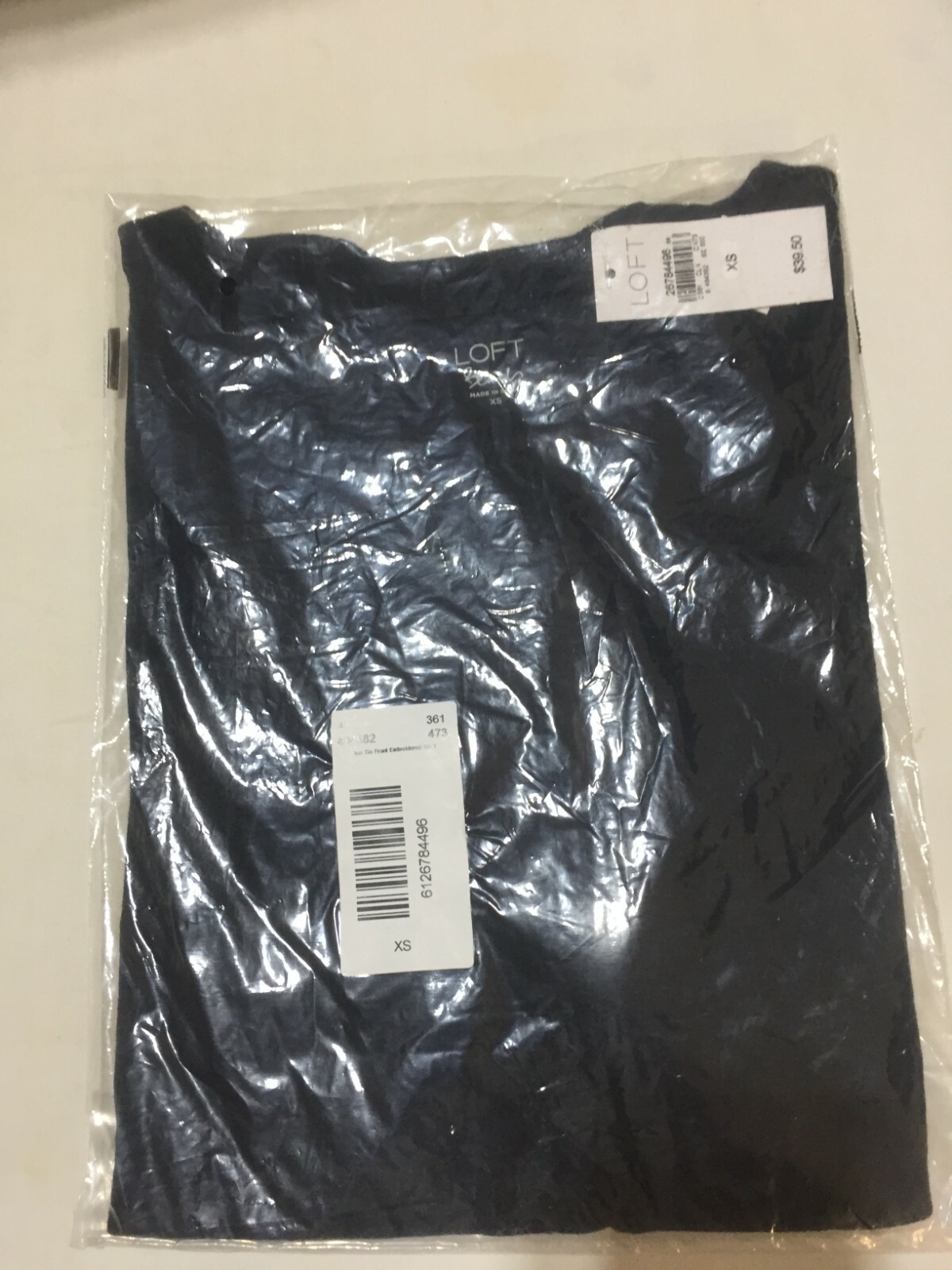 Y632 LOFT SS Ina Tie Front Tee Black 494382 Womens Size X-Small