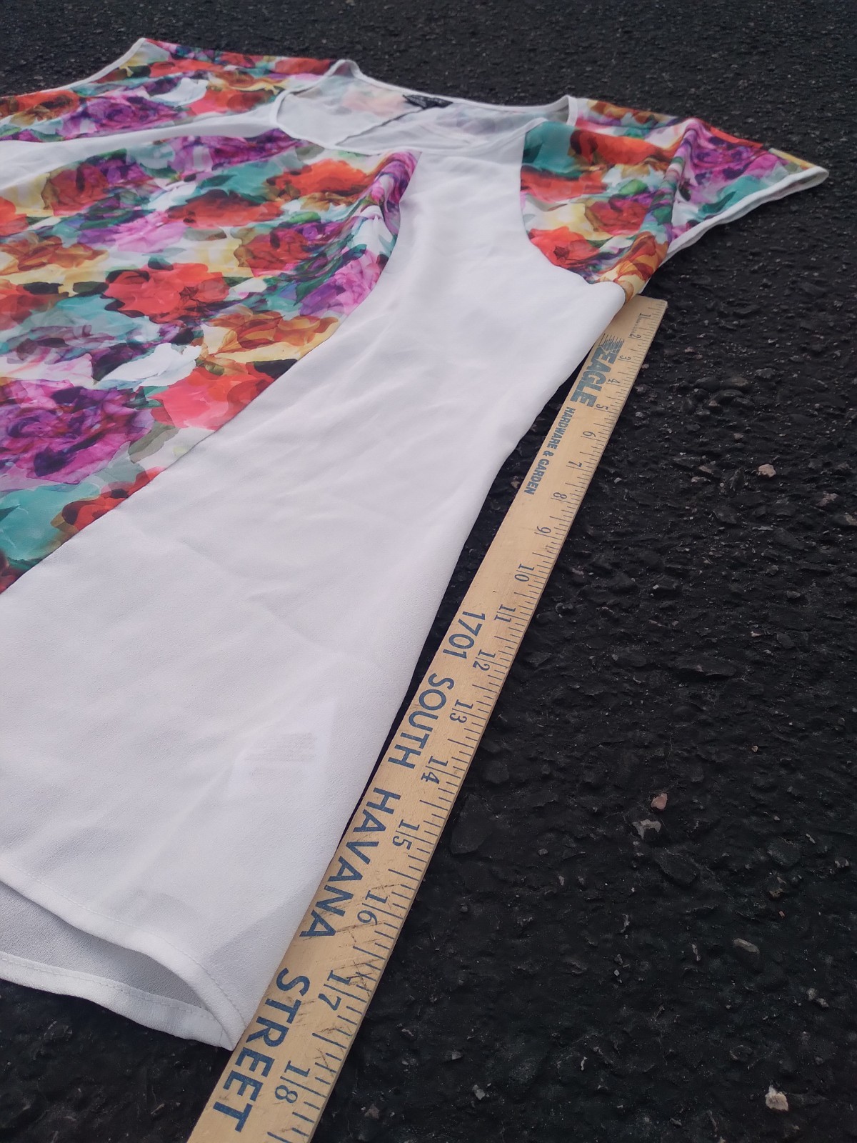 City Chic 2XL Sleeveless Shirt Floral White Red