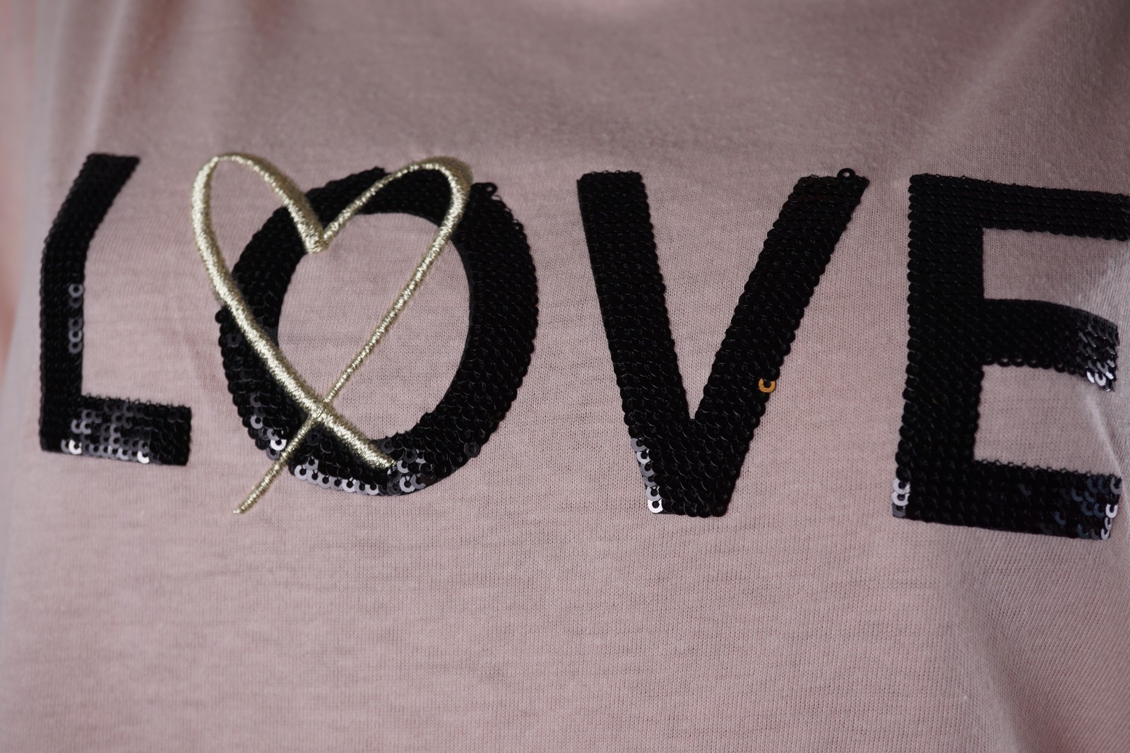 VICTORIA’S SECRET PINK SEQUINS LOGO SOFT COTTON LONG SLEEVE TEE SHIRT L
