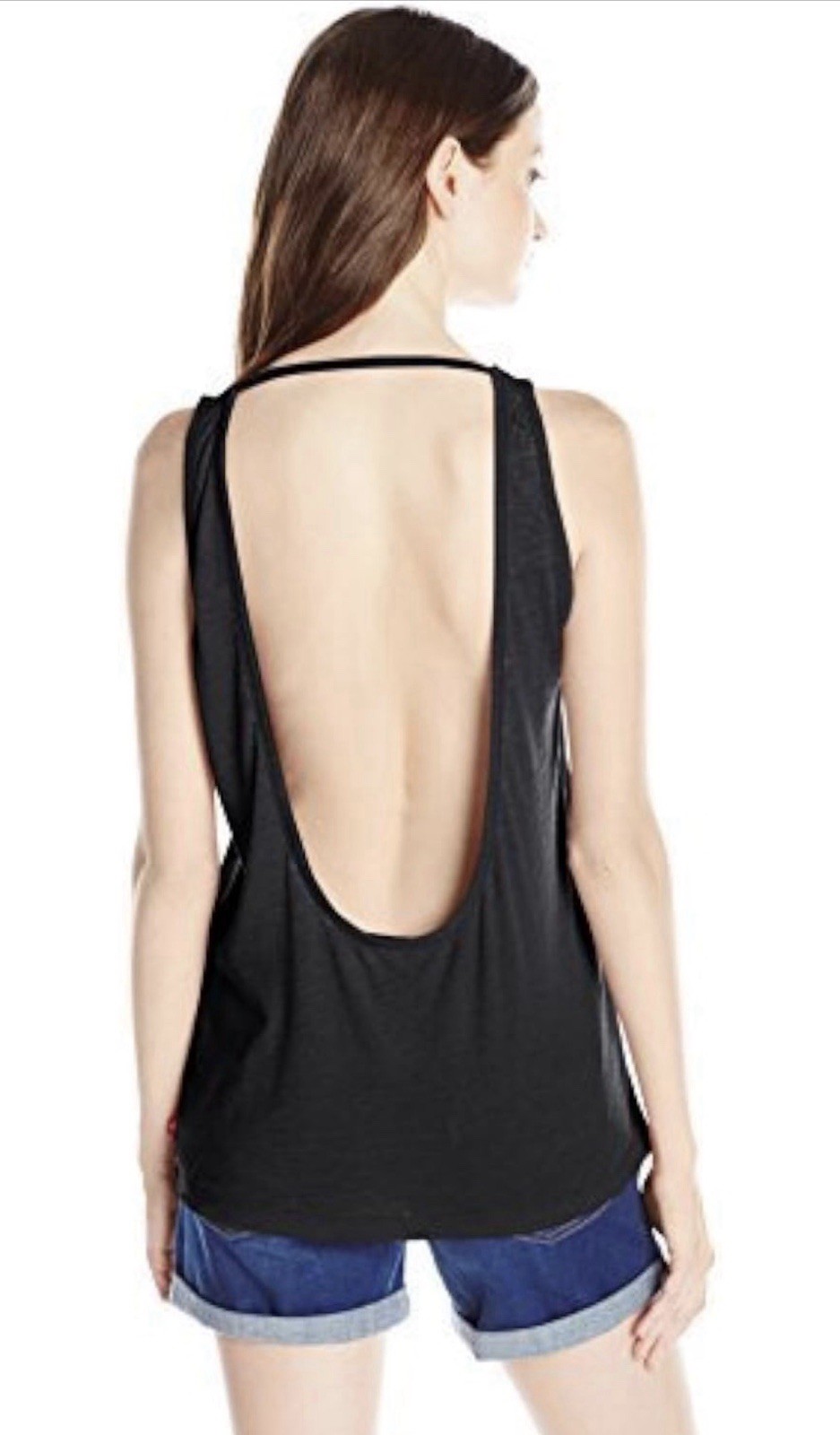 Dickies medium Women’s Black Graphic Eagle Logo Racerback Scoop Neck Tank Top