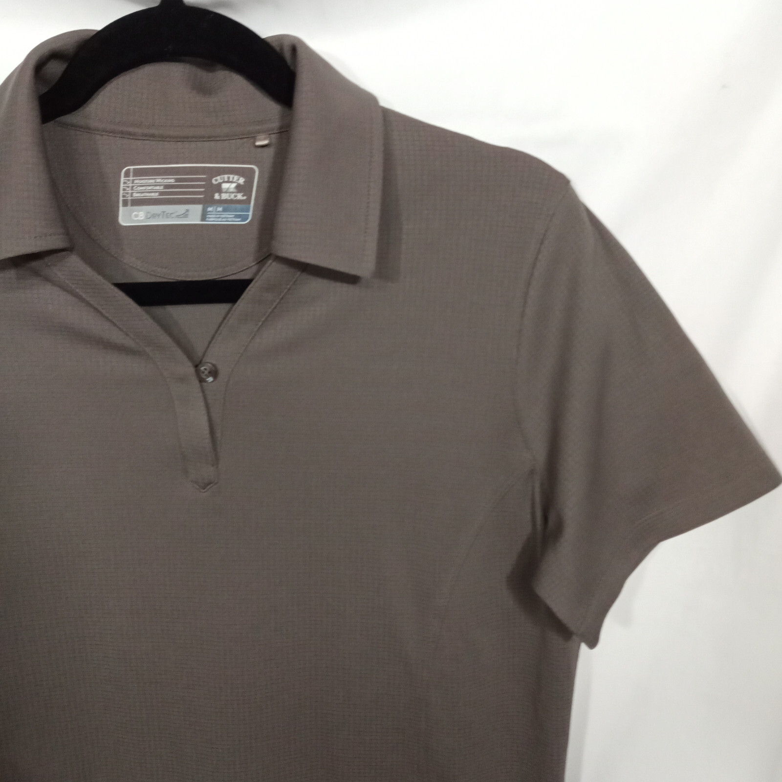 Cutter & Buck Top Womens Medium Polo Tennis Golf Summer Shirt Dry Tec