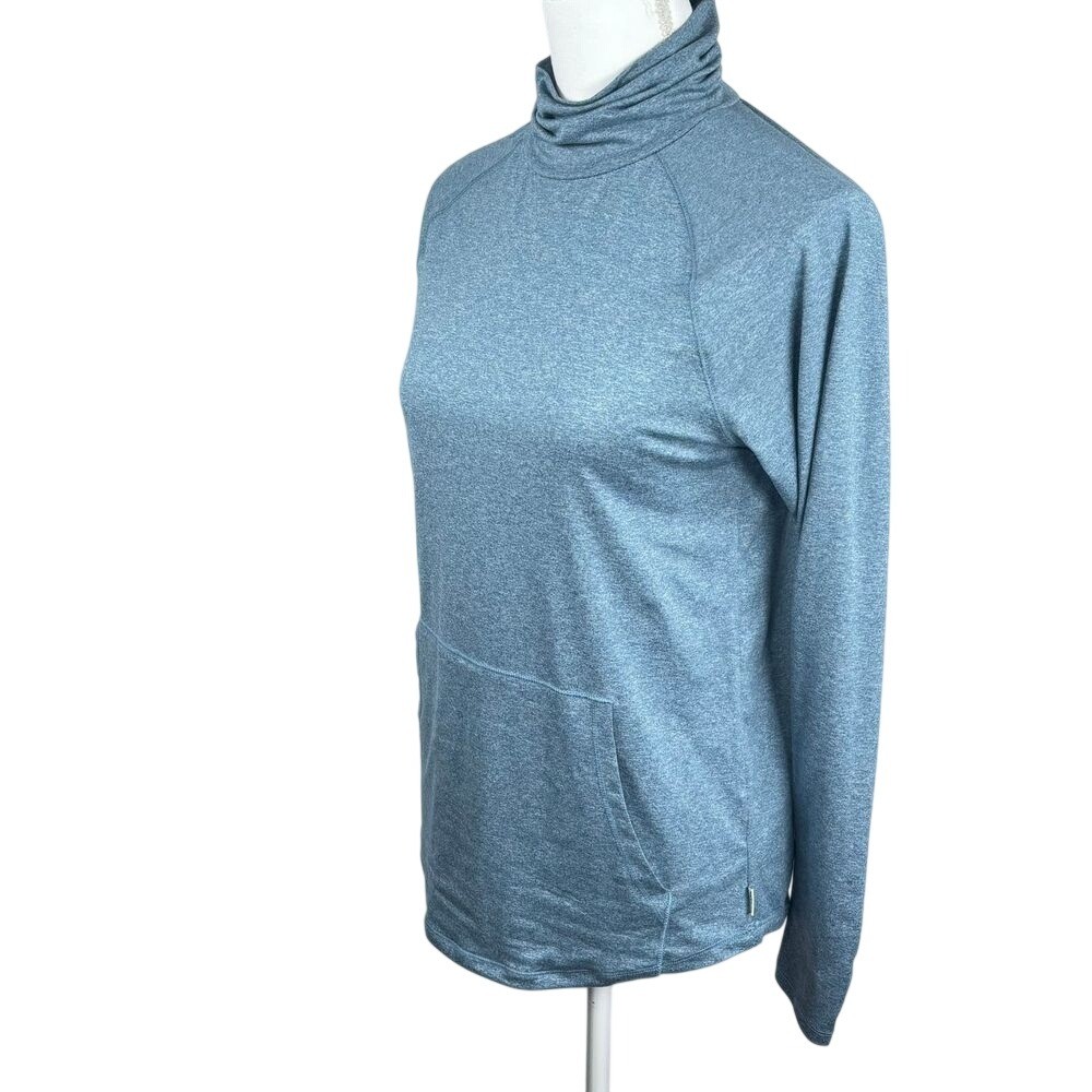 Eddie Bauer Performance Long Sleeve Top Womens M Blue Quick Dry Relaxed Gorpcore