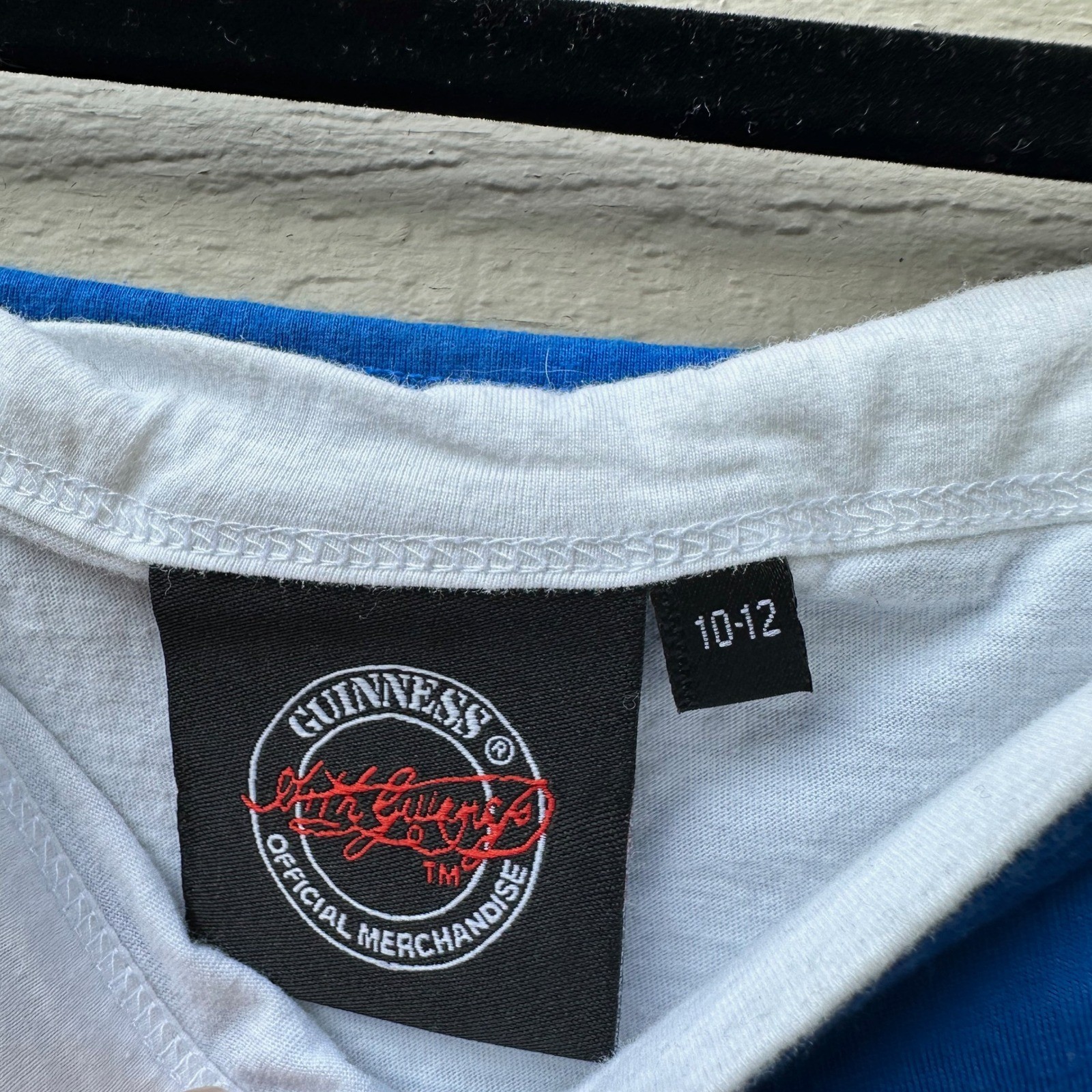 Guinness Official Merchandise Blue White Layered Cami Tank Top Size 10-12