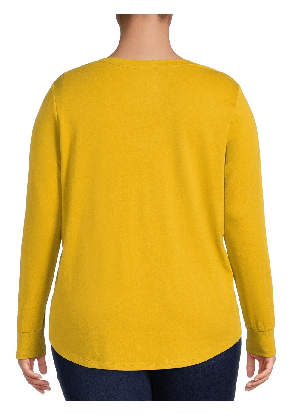 Terra & Sky Women’s Semi-Fitted Plus Size V-Neck Tee /Long Sleeves /Color/Size