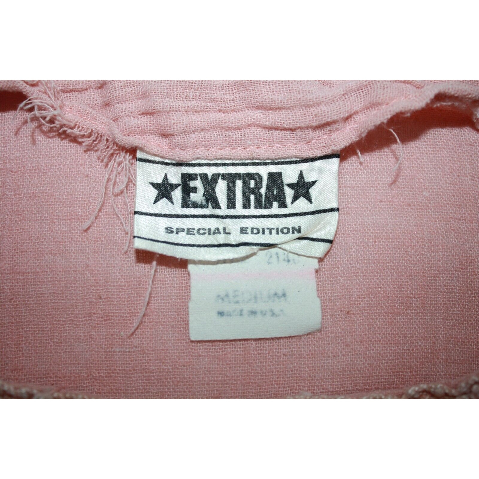 Vintage Extra Special Edition Pink Women’s Top Medium Button Up Long Sleeve