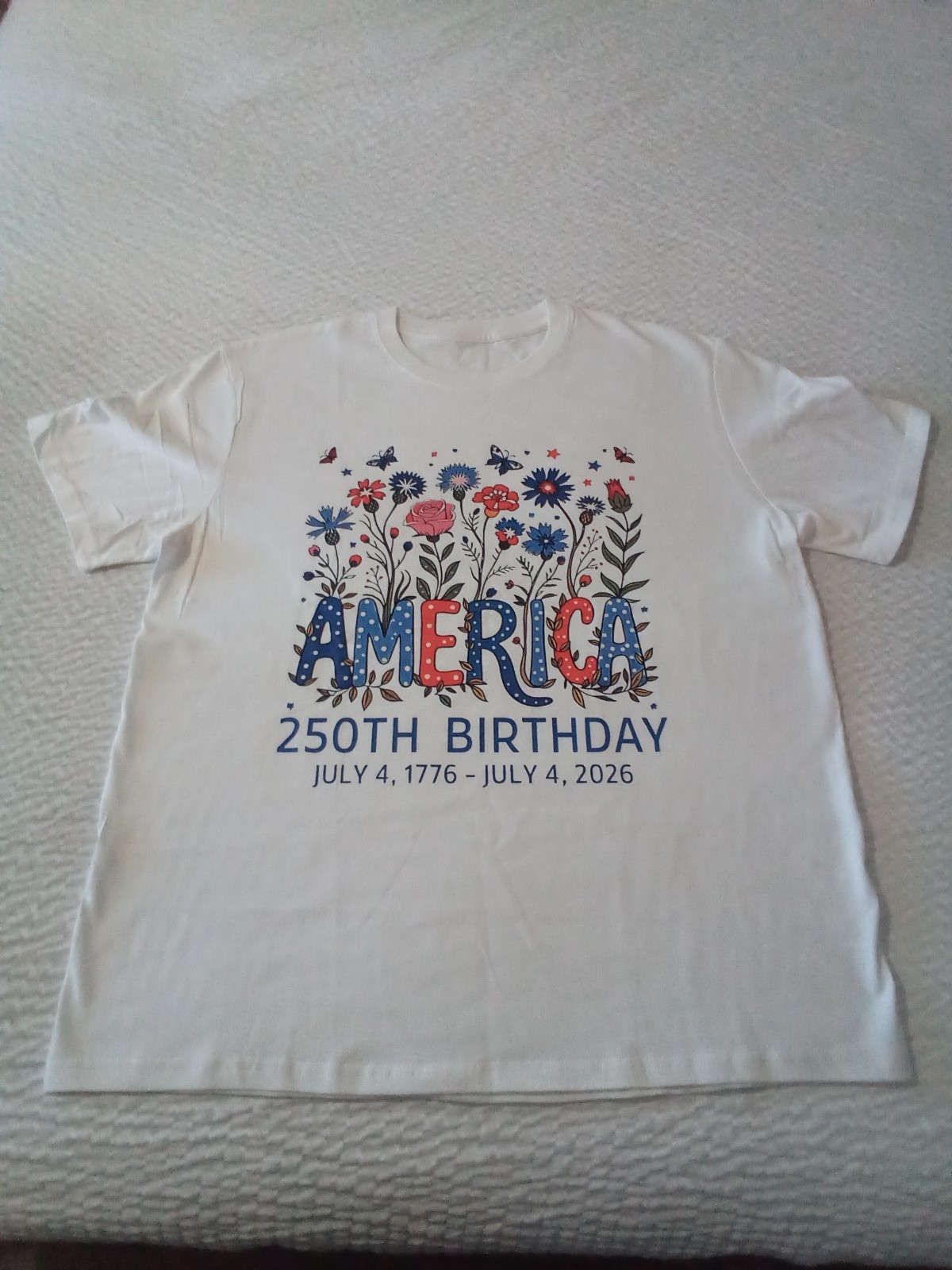 250th ANNIVERSARY USA WOMENS T-SHIRT L.