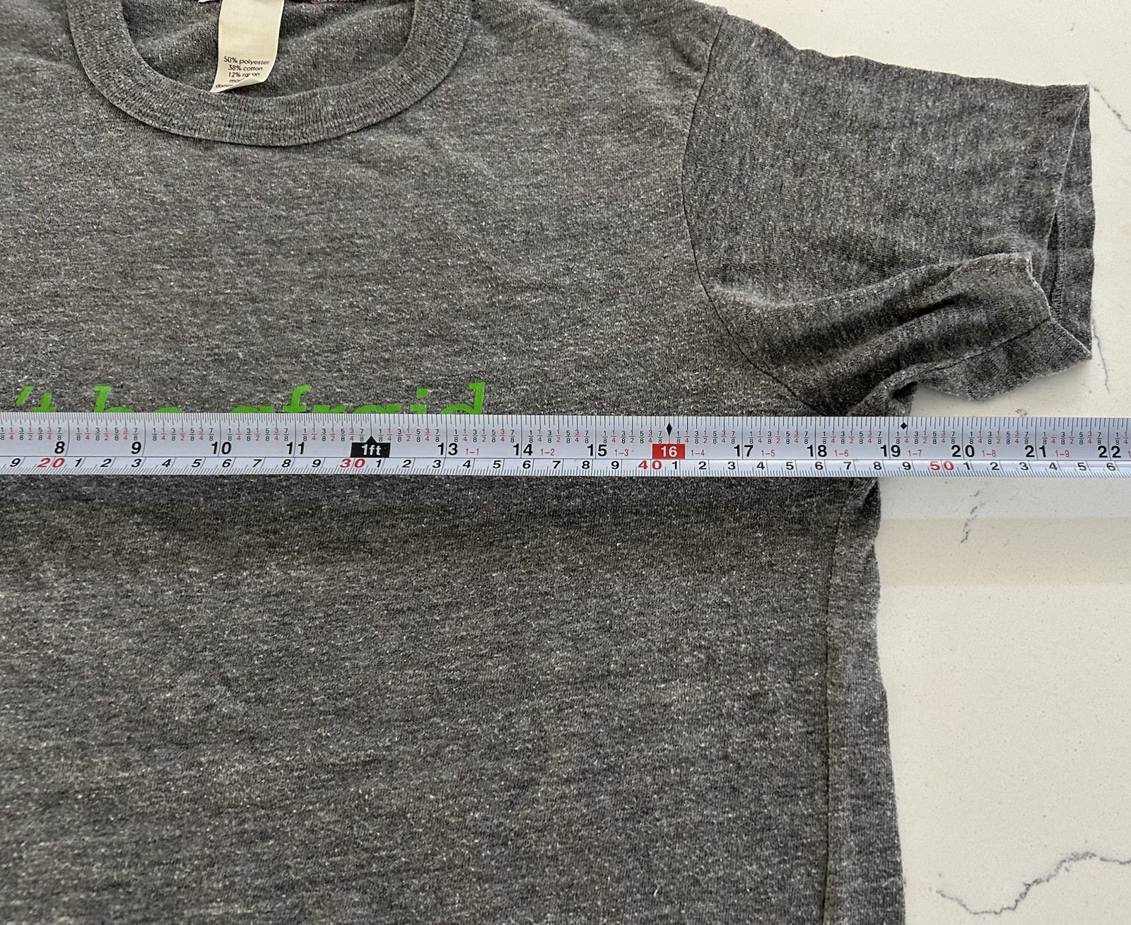 Unique WINK “Don’t Be Afraid” Graphic T-Shirt Gray Green Size M Tri Blend Tee