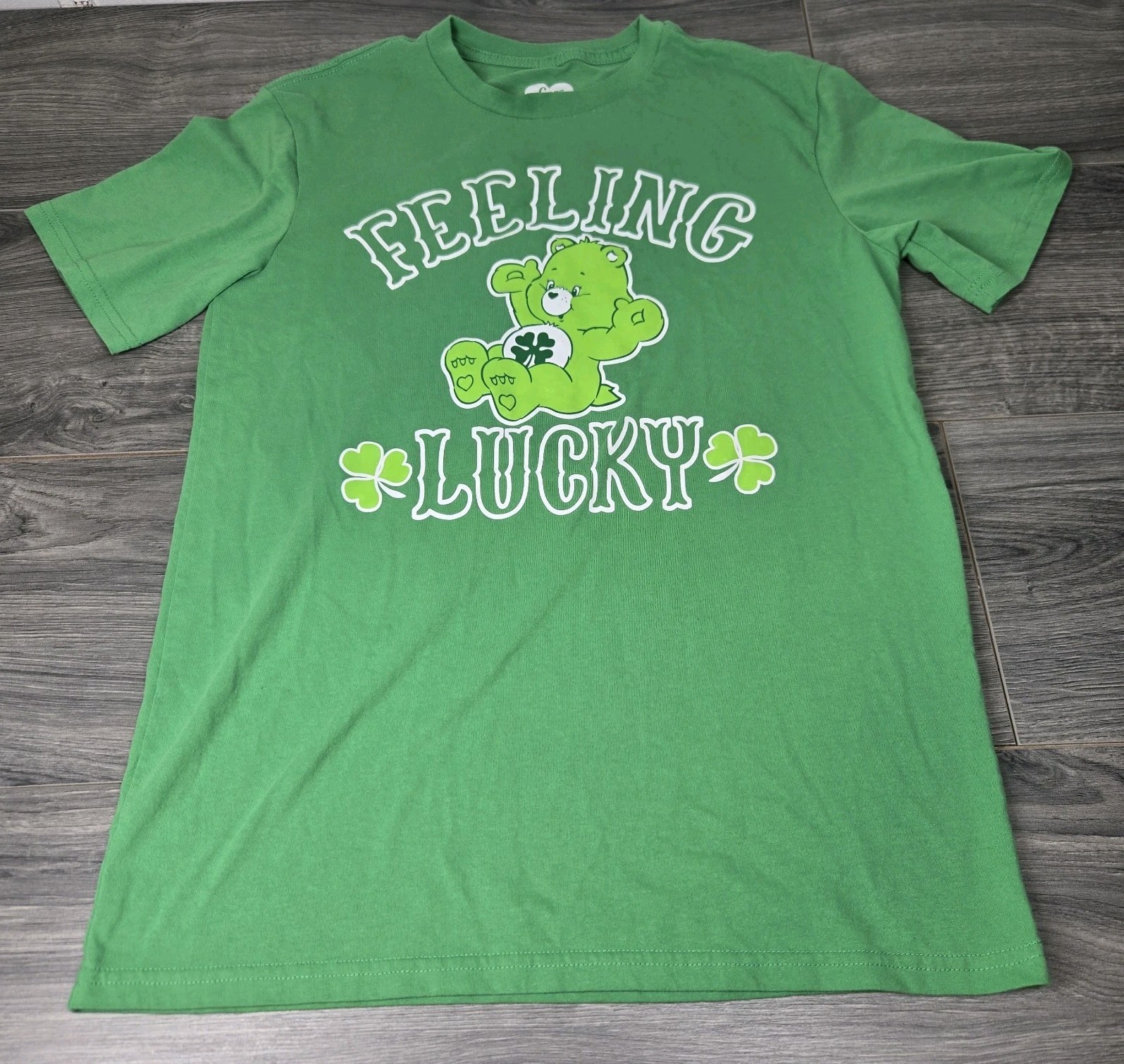 Care Bears Feeling Lucky T Shirt Womens S Green Good Luck Bear Short Sleeve