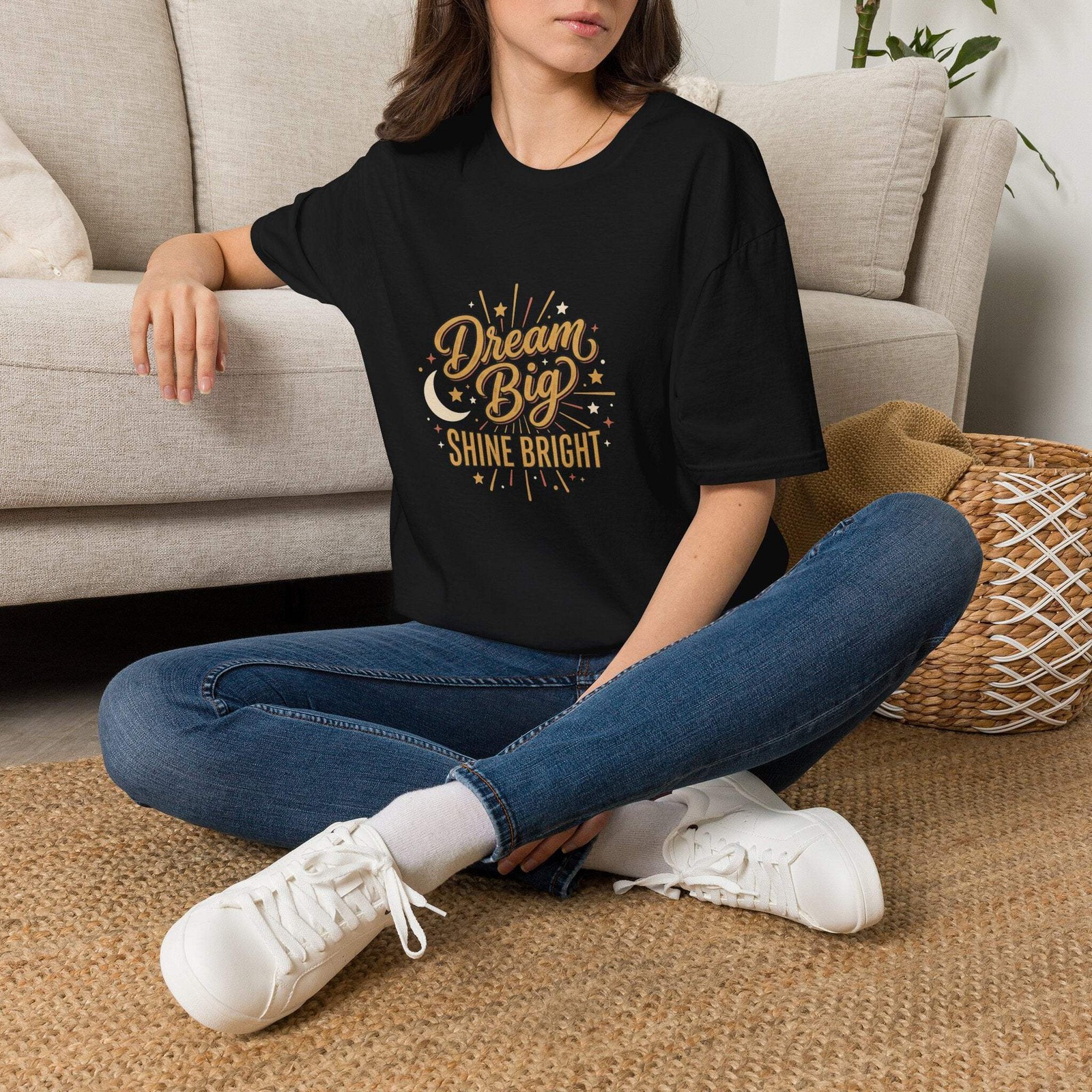 Dream Big Shine Bright T-Shirt — Inspirational Graphic Tee