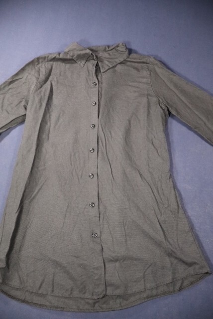 REFKA Basic Black Button-Up Long Sleeve Shirt