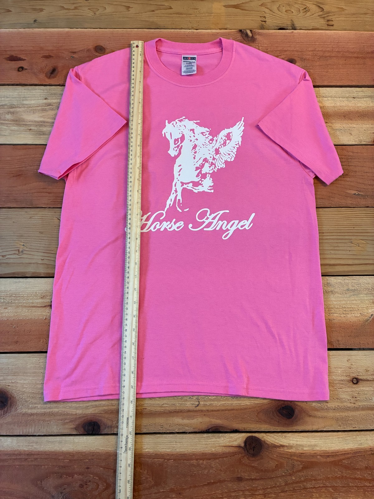 Vtg Y2K Unicorn Horse Angel Pink T Shirt Jerzees M/L Western Cowgirl Equestrian