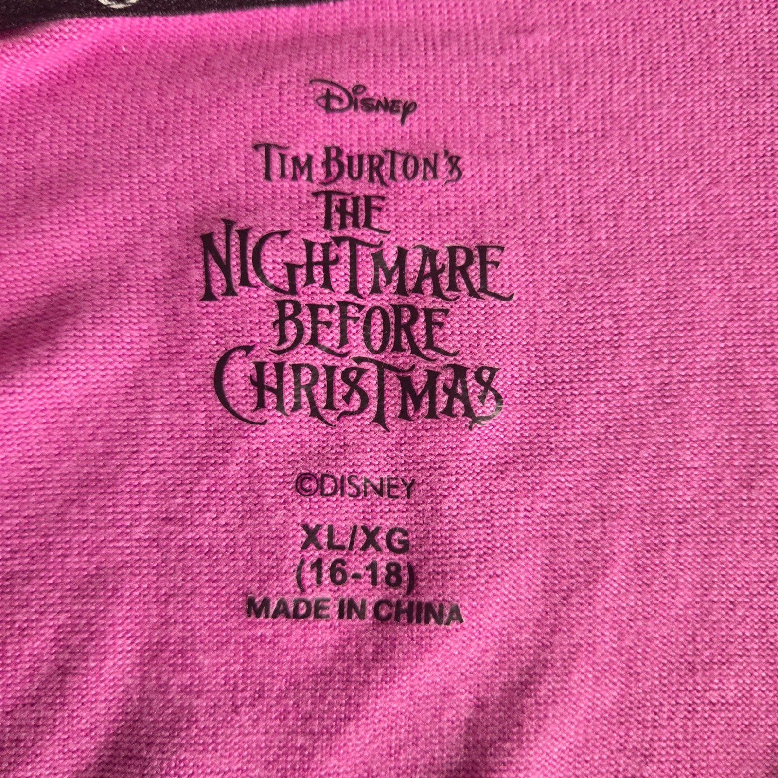 Nightmare Before Christmas Disney Lounge Shirt Purple Jack Skellington XL