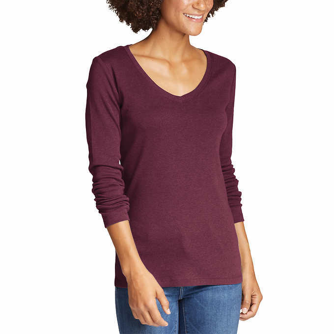 Eddie Bauer Ladies Long Sleeve Tee, 2-pack size select color