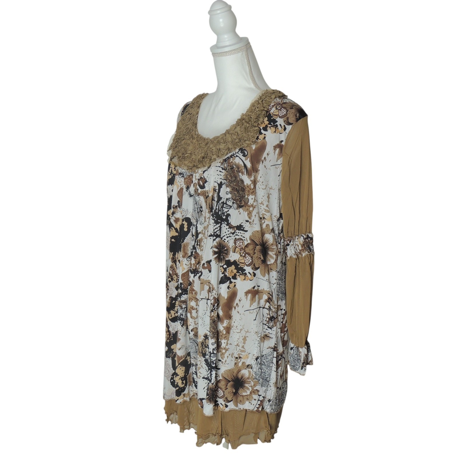 Pretty Angel Fairy Boho Whimsical Tunic Lined Blouse Top X-Large