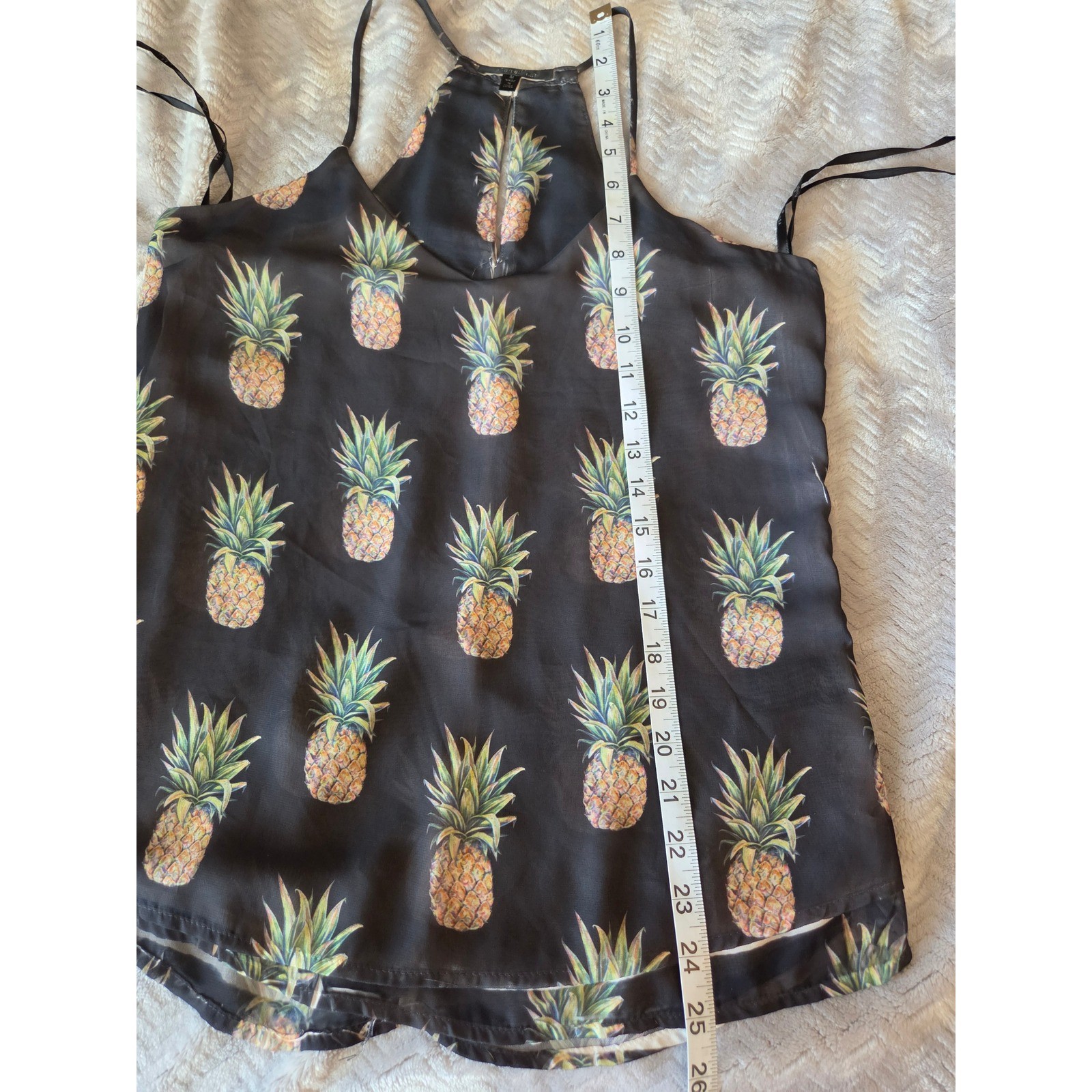 Papaya Women’s Pineapple Print, Racerback Camisole Top/ Medium