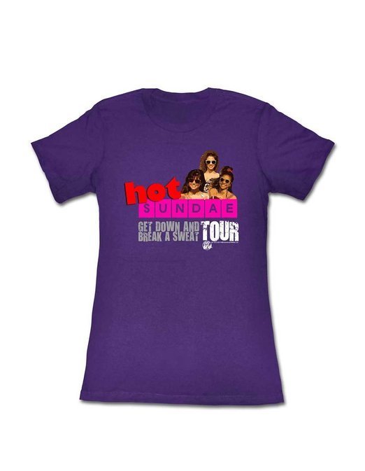 Juniors Sitcom Comedy Saved By The Bell Hot Sundae Tour Purple T-Shirt Tee