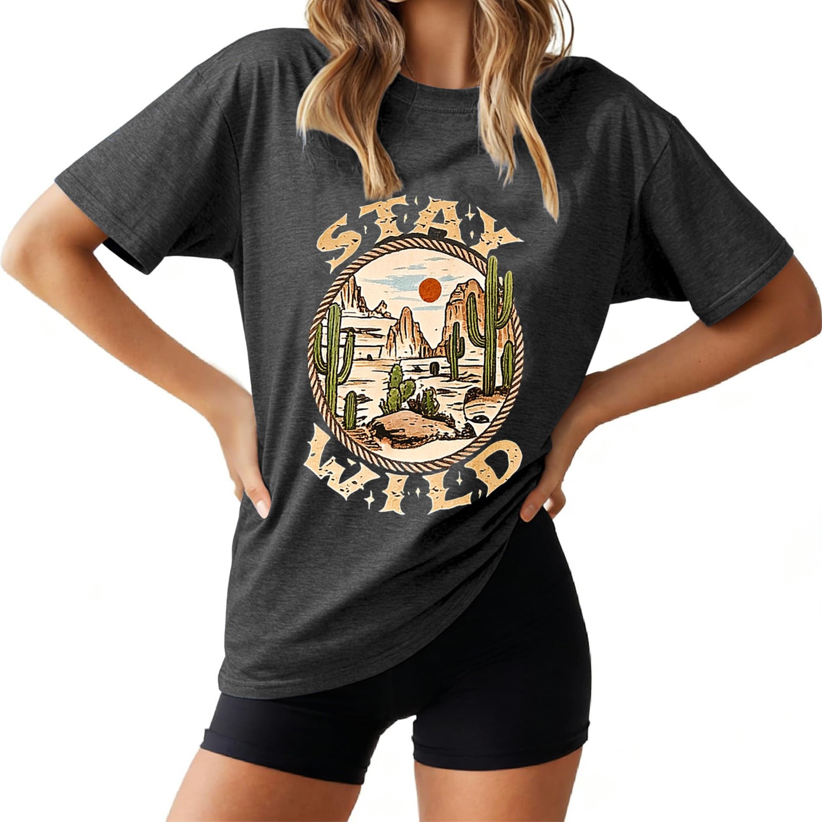 Stay Wild Adventure Outfit for Nature Desert Outdoor Shirt for Camping Mounta…