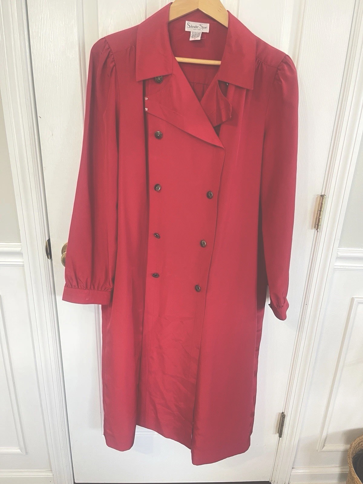 Schraeder Sport Size 12 Vintage Trench Coat Women’s Red Classy