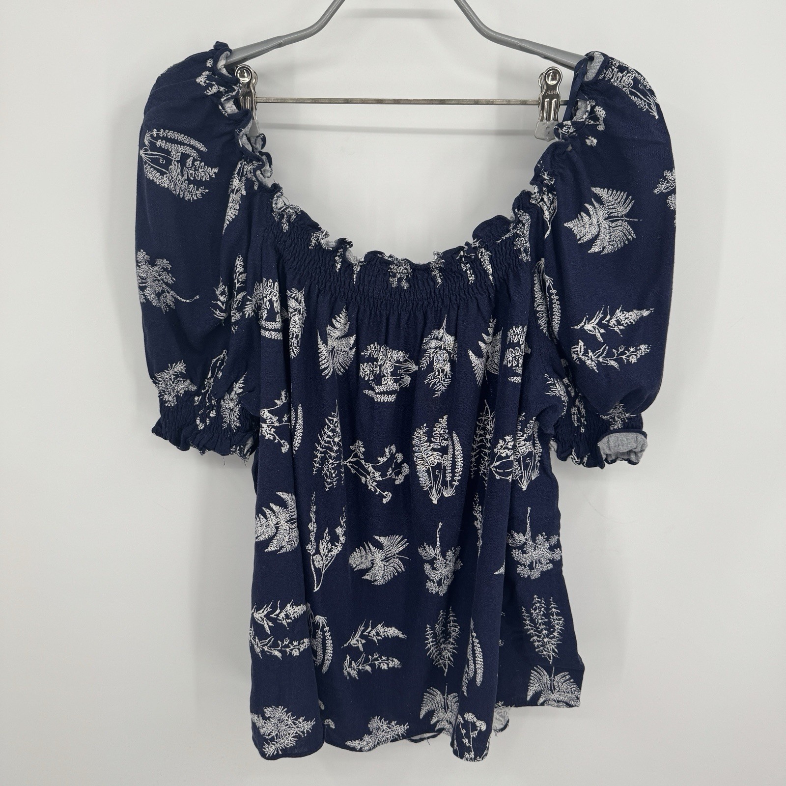 Pomander Place by Tuckernuck Navy Botanical Beaufort Esme Top size XXL 2XL