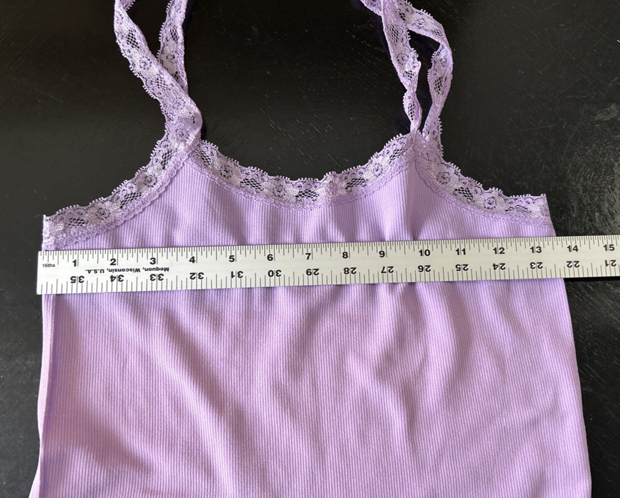 Emme Jordan Y2K Lace Trim Must Have Preppy Cami Large/XL Purple 90s Classic