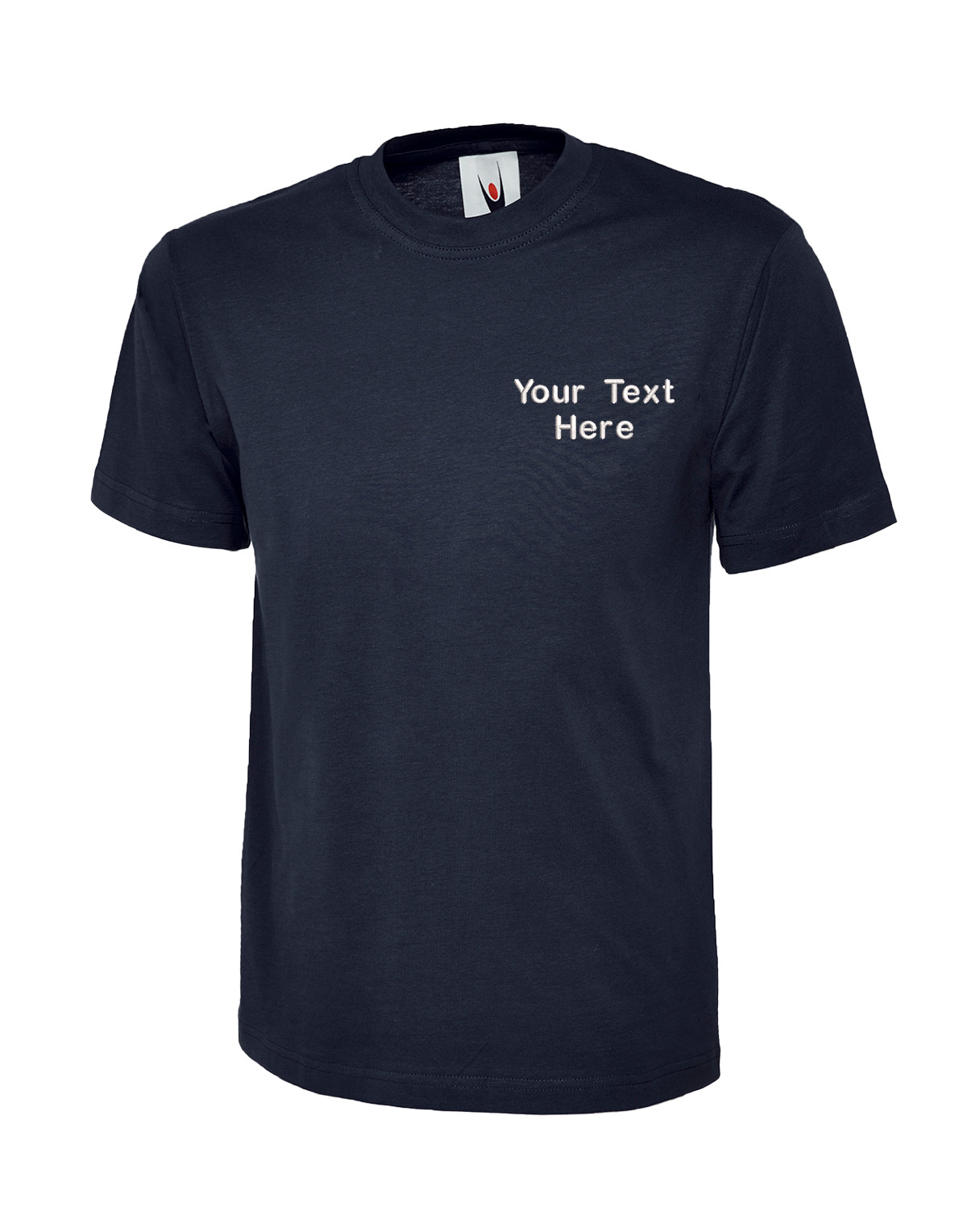 Personalised Uneek Embroidered Pack of Classic T-Shirt Your Text Logo Workwear