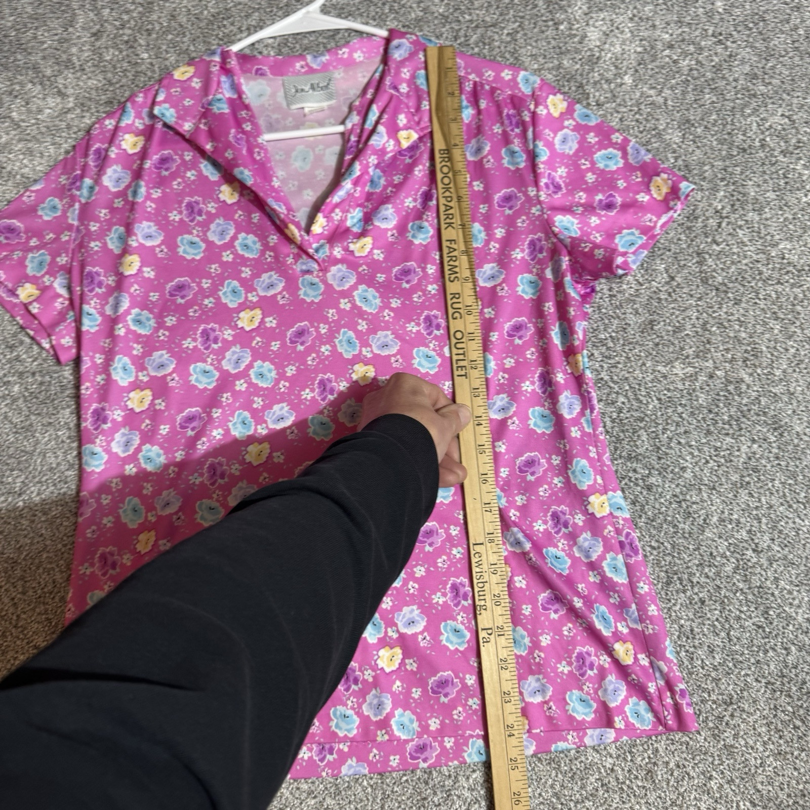 Vintage 90s Top Womens Size 16 Cottagecore Pastel Popover Floral Boho USA Made