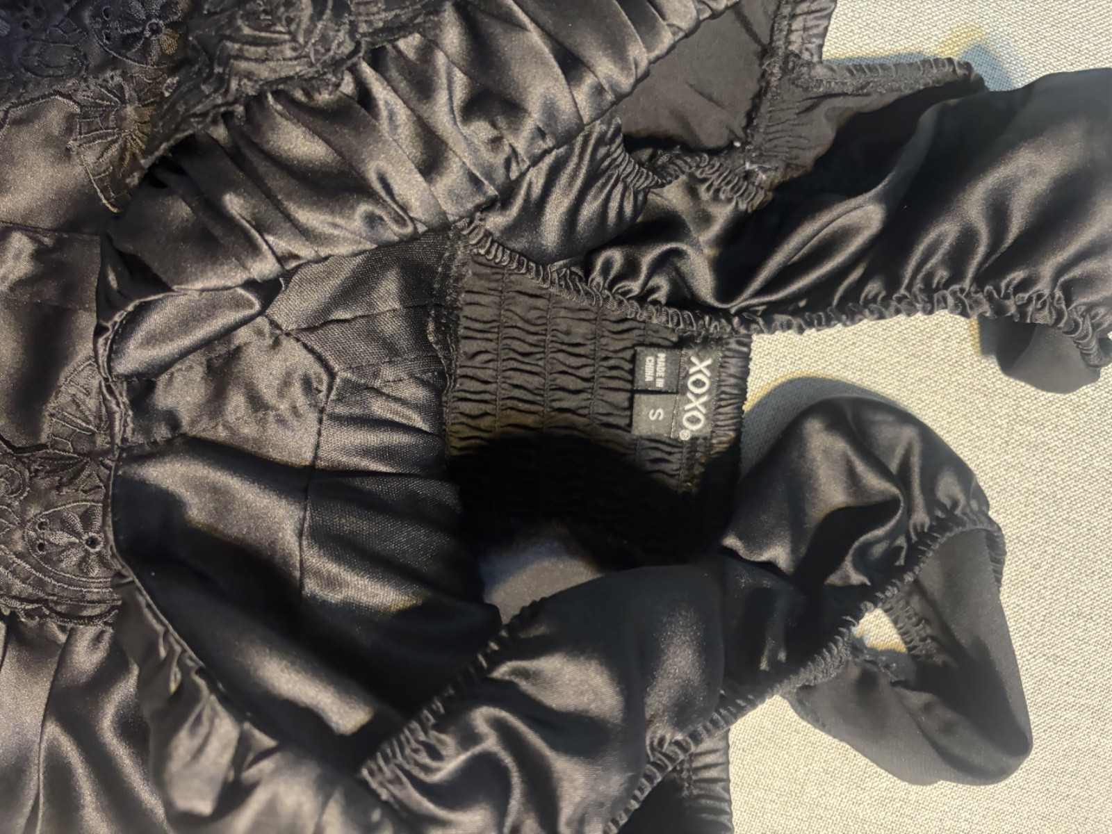 XOXO Vintage Y2K Whimsigoth Fairycore Black Corset Bustier Tank Top Romantic S