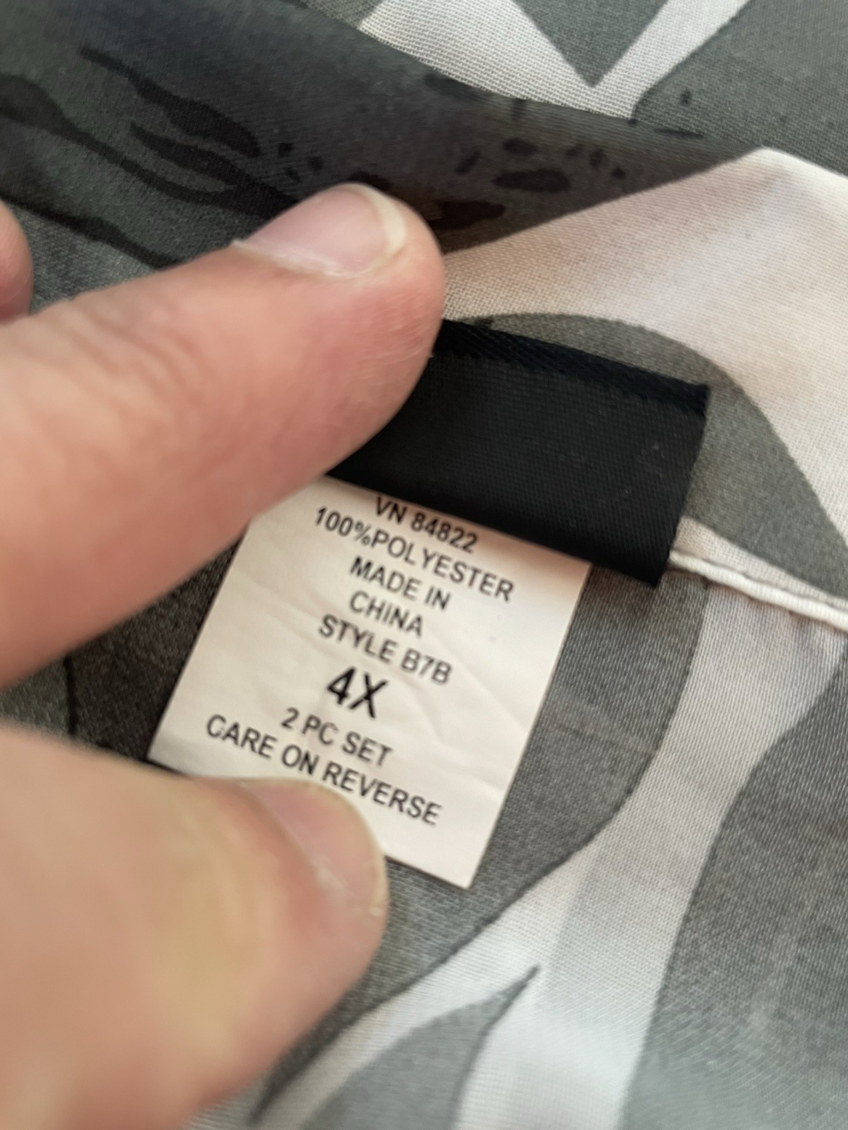 Salon Studio women’s plus size 4X sheer black gray any occasion shirt, Z4