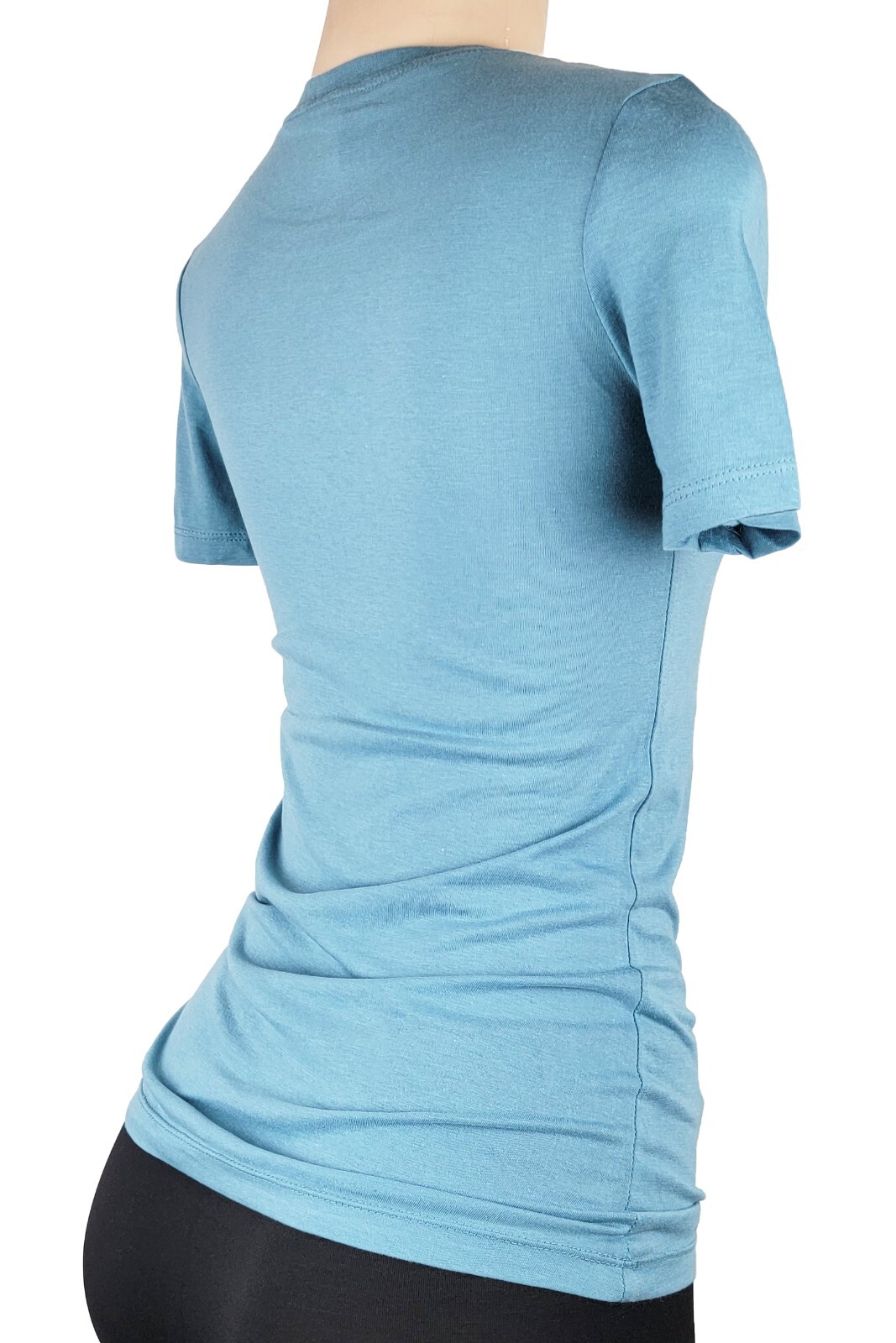 Women’s 100% Cotton Basic Plain Crew Neck Tee T-shirt Soft Stretch Short Sleeve