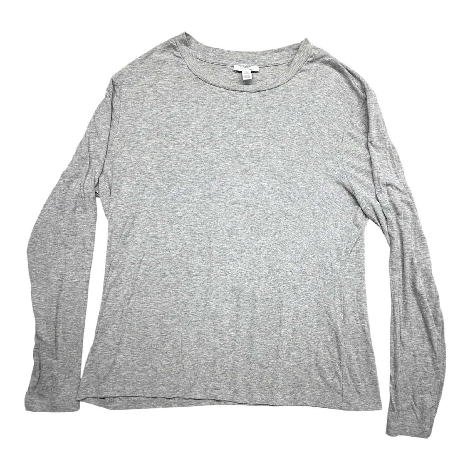 Daily Ritual Womens XXL Heather Grey Long Sleeve Crew Neck Rayon Spandex Tee