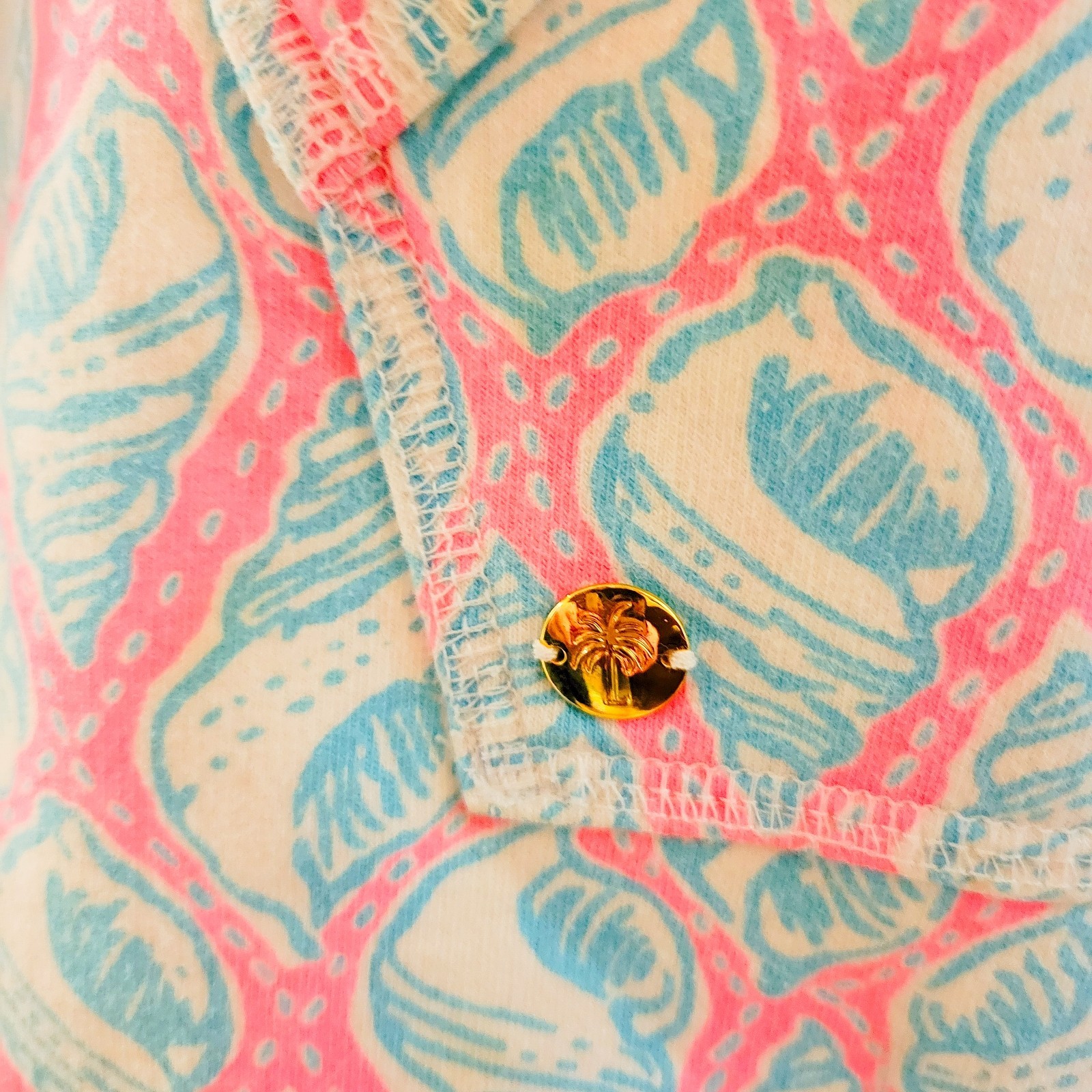 Lilly Pulitzer Skipper Popover 1/2 ZIP Little Tipsy Conch Shirt Collectible MED