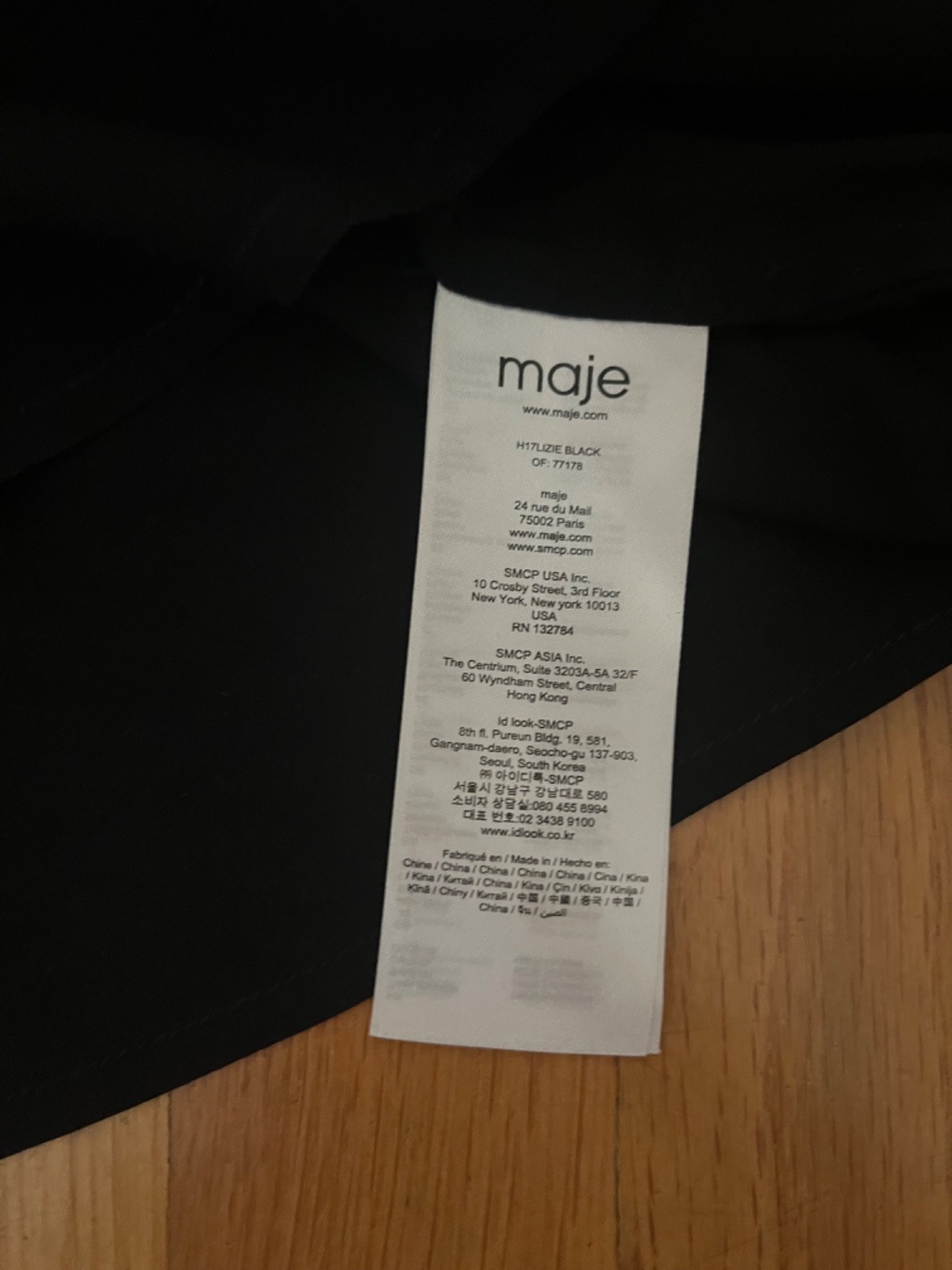 Maje Women’s blouse, size 1, black, elegant, great condition